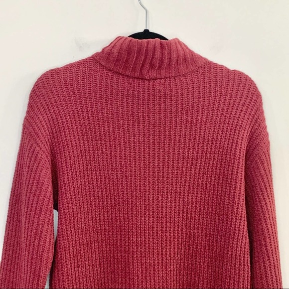 AMERICAN EAGLE Maroon Chenille Mock Sweater Dress - Picture 6 of 7